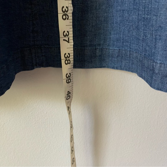 NEW Anne Klein Diana Sleeveless Collared Denim Button Up Shirt Dress Size 14 - Picture 14 of 15